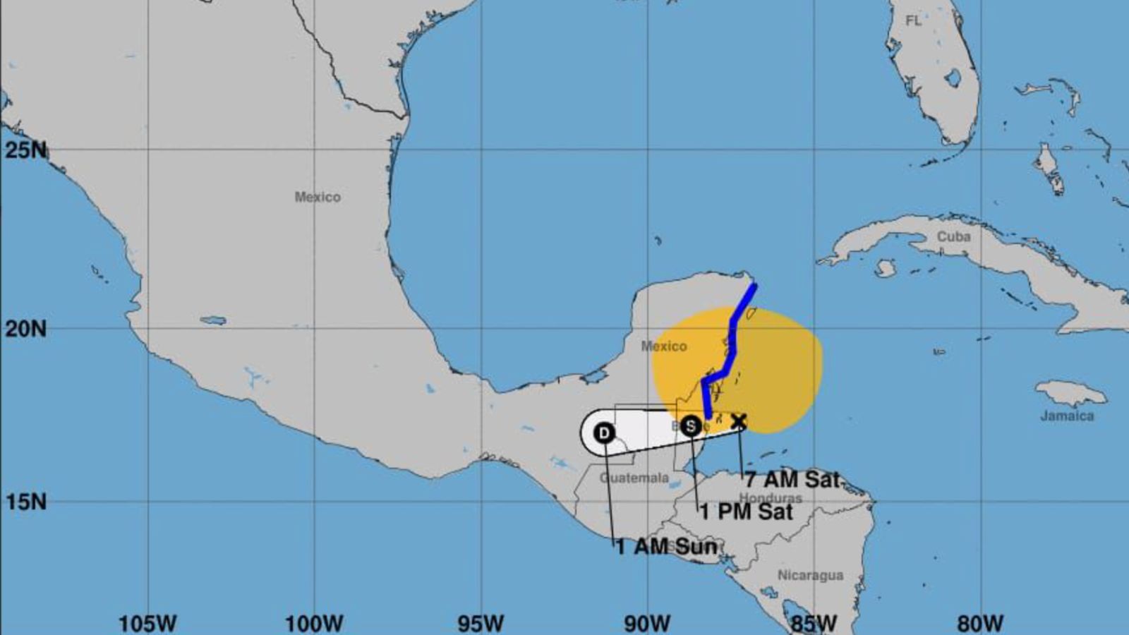 Alerta tormenta tropical nadine
