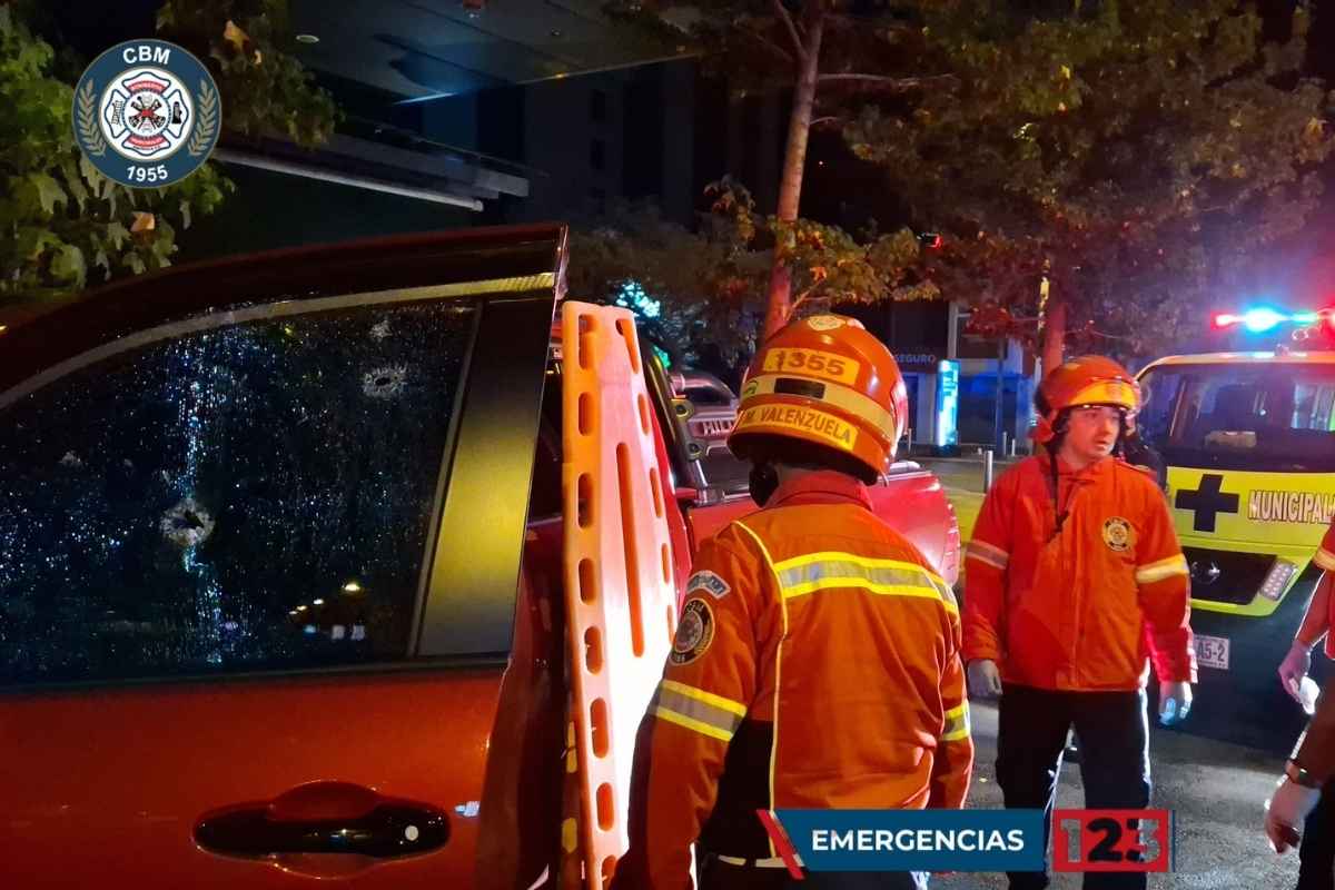 Balacera en Zona 10 deja un muerto y dos heridos