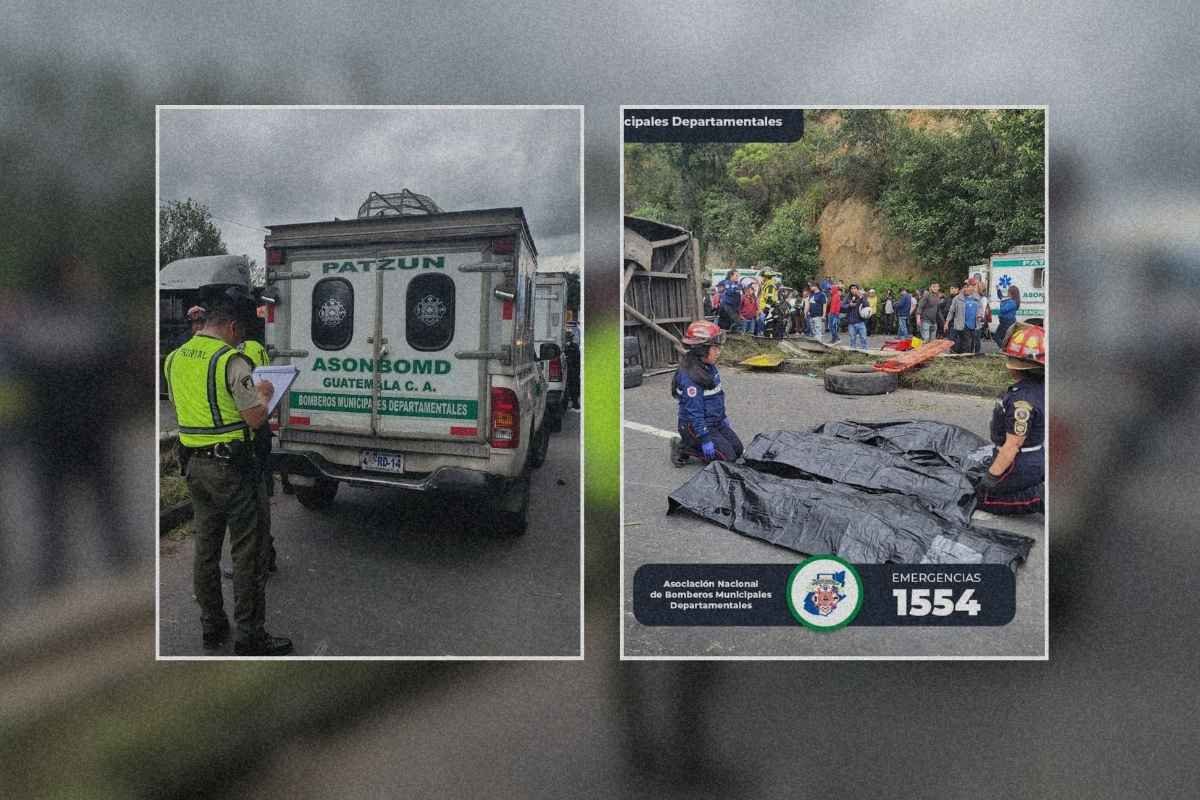 Tragedia en Tecpán tres mujeres mueren tras choque entre bus y tráiler