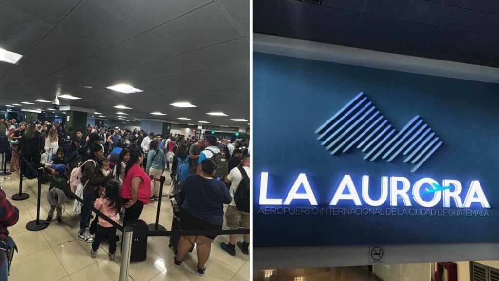 Caos en el Aeropuerto La Aurora pasajeros denuncian largas filas y medidas inseguras