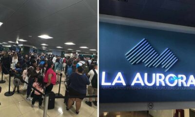 Caos en el Aeropuerto La Aurora pasajeros denuncian largas filas y medidas inseguras