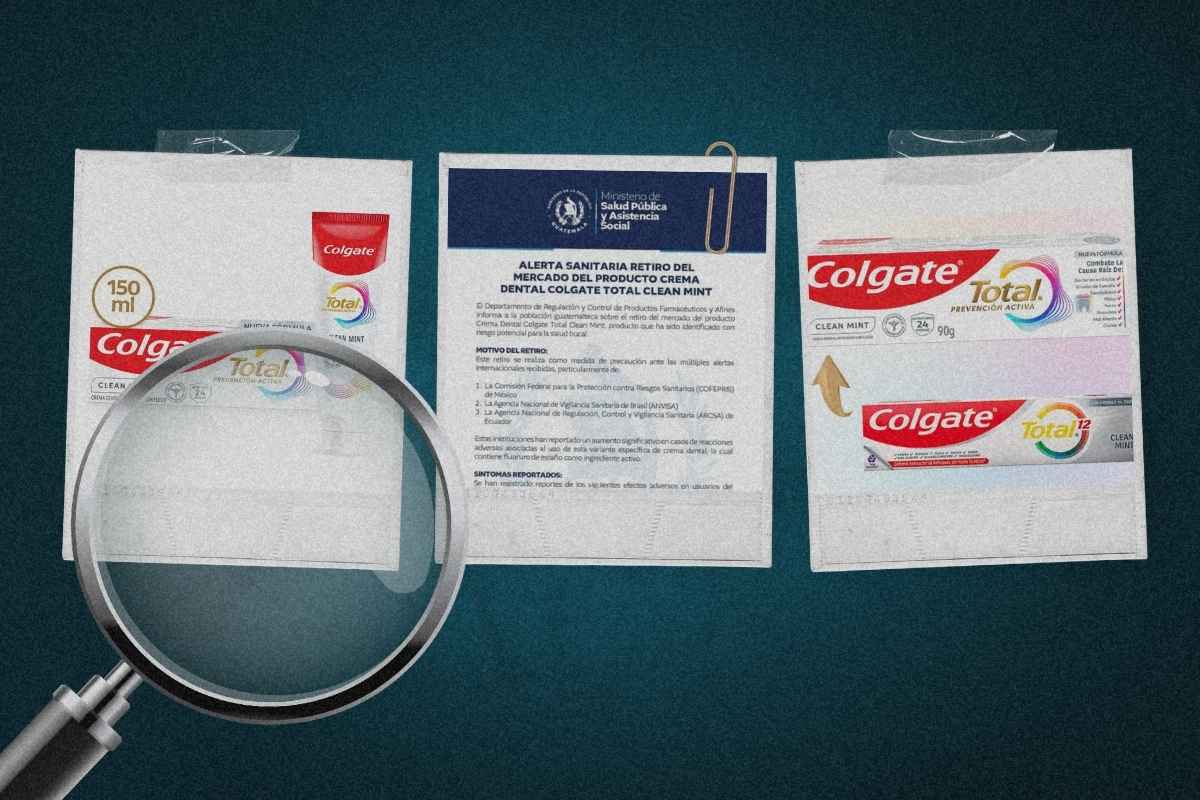 Guatemala retira del mercado crema dental Colgate Total Clean Mint por alertas internacionales