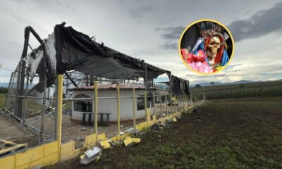 Templo dedicado a la Santa Muerte en Quetzaltenango aparece destruido