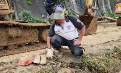 Avanza instalación del muro de contenedores en la ruta a El Salvador para contener nuevos derrumbes