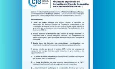 CIG pide reactivar plan eléctrico para asegurar el futuro energético de Guatemala