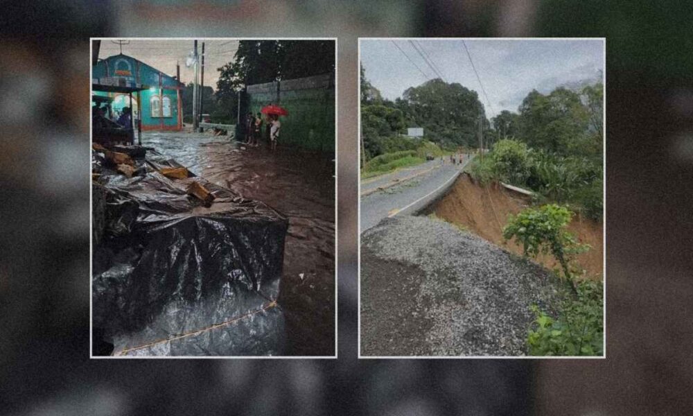Lluvias dejan más de 2,800 personas afectadas y graves daños en rutas clave del país