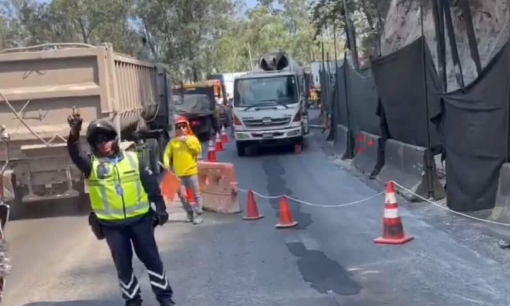 Cierran carril en subida de Villa Lobos por trabajos en talud