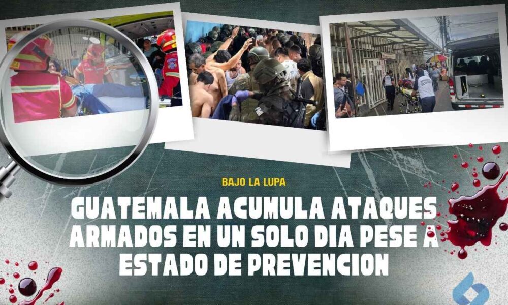 Guatemala registra múltiples ataques armados en un día, con fallecidos y heridos pese al estado de prevención vigente