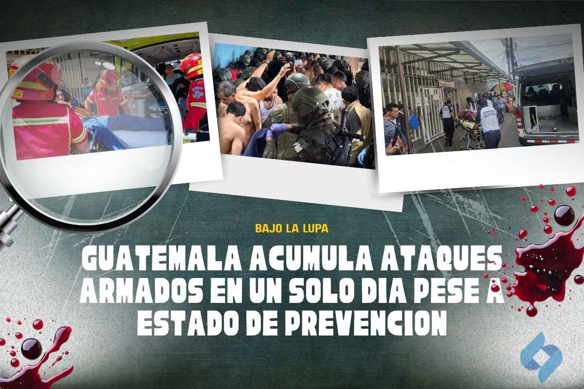 Guatemala registra múltiples ataques armados en un día, con fallecidos y heridos pese al estado de prevención vigente