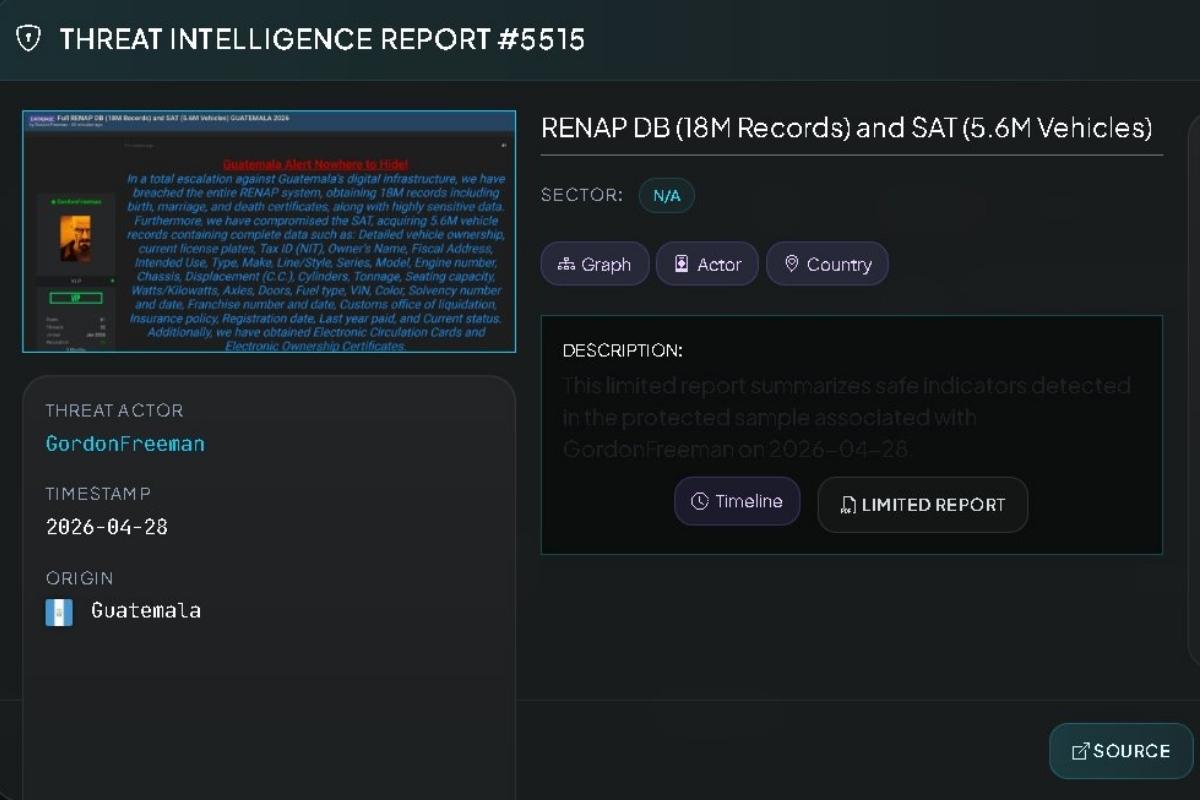 Posible ciberataque pone en alerta a Renap y SAT en Guatemala
