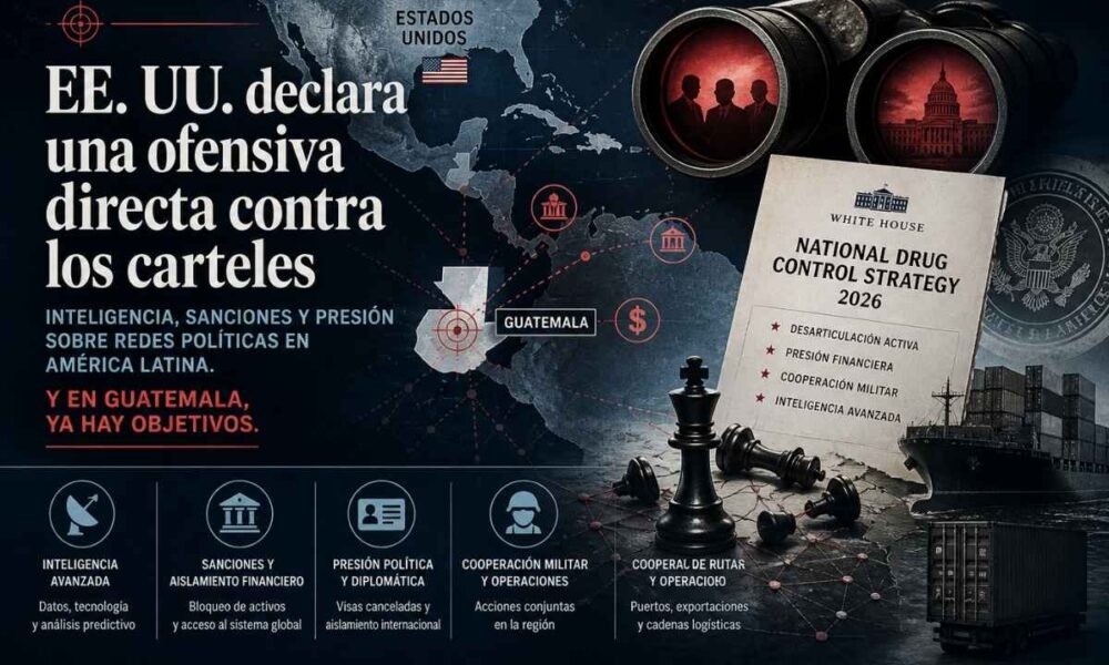 Estados Unidos declara una ofensiva directa contra los carteles inteligencia, sanciones y presión sobre redes políticas en América Latina. Y en Guatemala, ya hay objetivos
