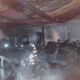 Vehículos quedan reducidos a cenizas tras incendio en taller de Mixco
