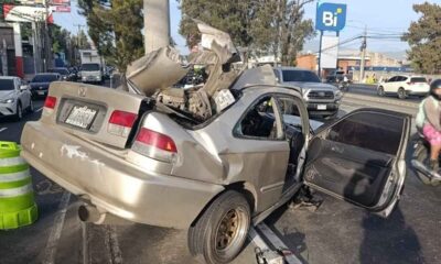 Joven de 19 años muere tras fuerte choque contra un poste en la calzada Aguilar Batres