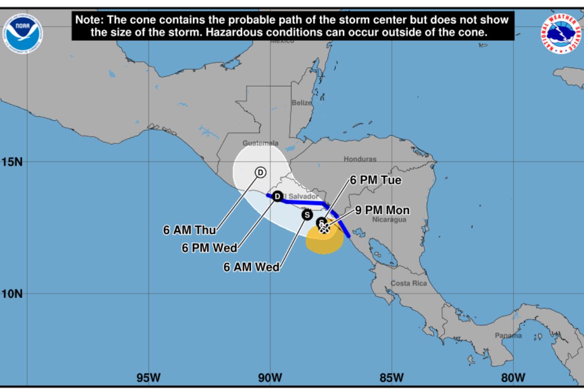 Tormenta tropical Cristina avanza frente a Centroamérica y amenaza con lluvias intensas en Guatemala y la región