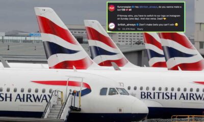 Aerolínea de Noruega desafía a British Airways a cambiar su logo si Inglaterra pierde en la Copa Mundial FIFA 2026