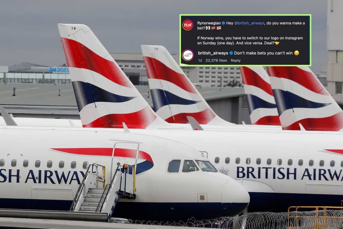 Aerolínea de Noruega desafía a British Airways a cambiar su logo si Inglaterra pierde en la Copa Mundial FIFA 2026