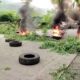 Bloqueo paraliza la RN-7E en El Estor