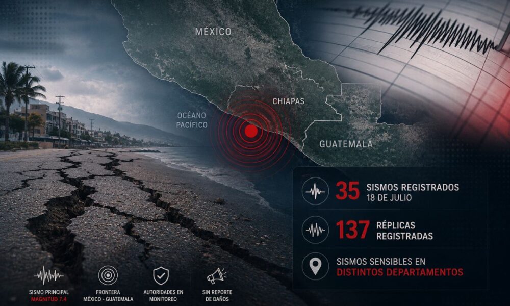 Fuerte sismo sacude la frontera sur de México y Guatemala: más de 35 réplicas perceptibles