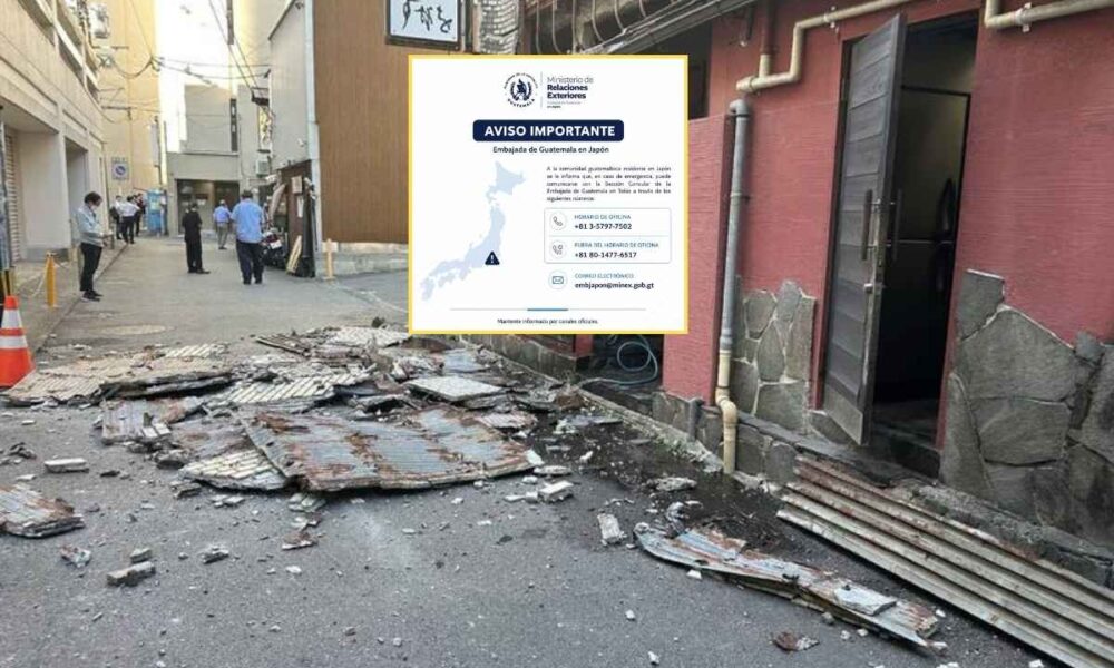 Guatemala activa atención consular para connacionales tras fuerte terremoto en Japón