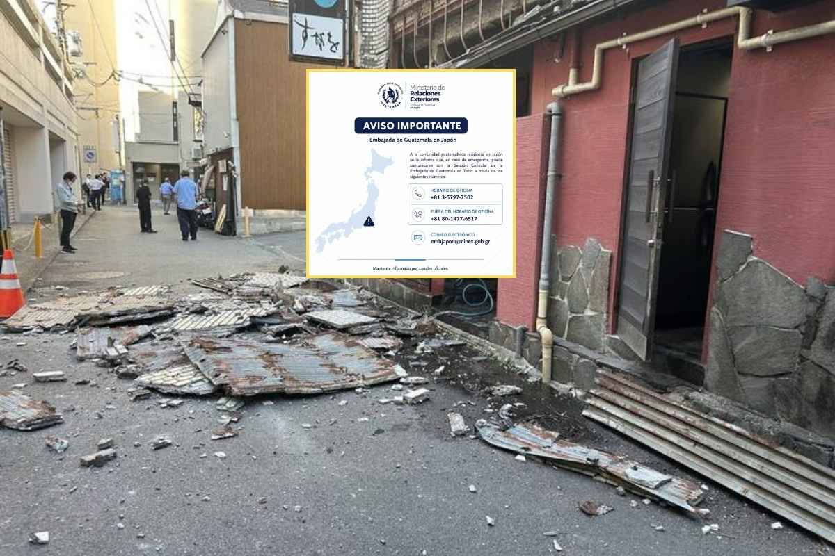 Guatemala activa atención consular para connacionales tras fuerte terremoto en Japón
