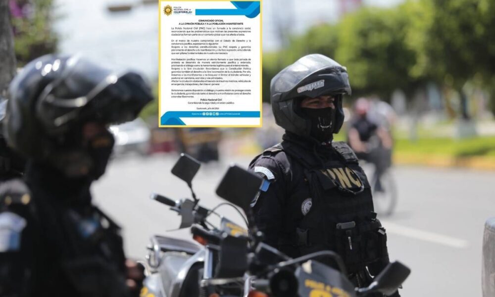 PNC llama a evitar bloqueos por protestas de combustibles