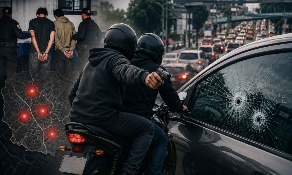 Asaltantes en moto disparan durante robos y ponen en alerta a cuatro zonas de la capital
