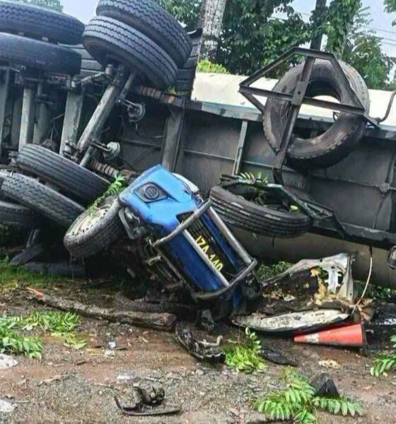 Capturan a piloto de cisterna y a agente de la PNC tras accidente que dejó dos policías fallecidos en Izabal