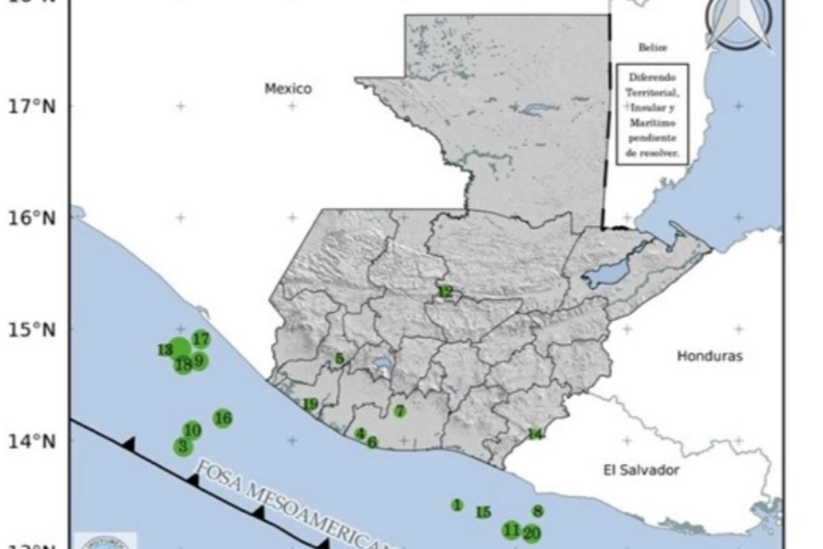 Guatemala registra 20 sismos en 24 horas uno alcanzó magnitud 4.3