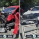 Hombre queda grave tras choque que bloqueó la ruta entre San Lucas y Santa Lucía Milpas Altas