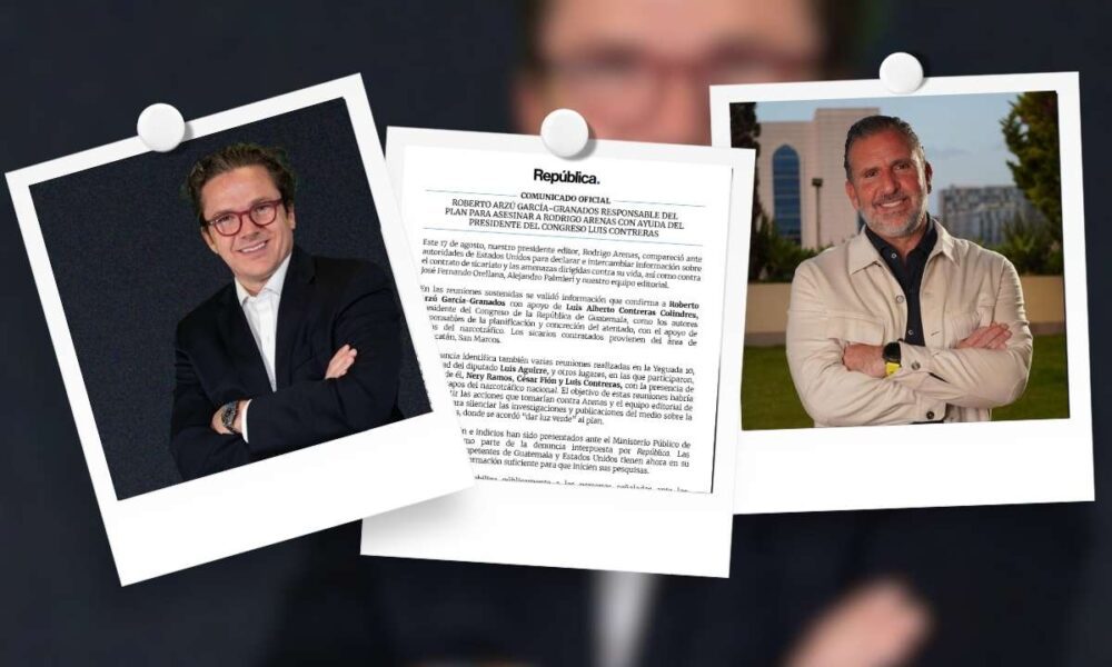 Medio digital República señala a Roberto Arzú y cuatro diputados por supuesto plan de asesinato contra Rodrigo Arenas políticos rechazan acusaciones