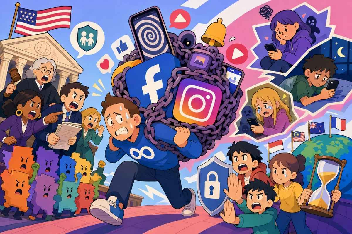 Meta enfrenta un juicio que puede cambiar el diseño de las redes para menores