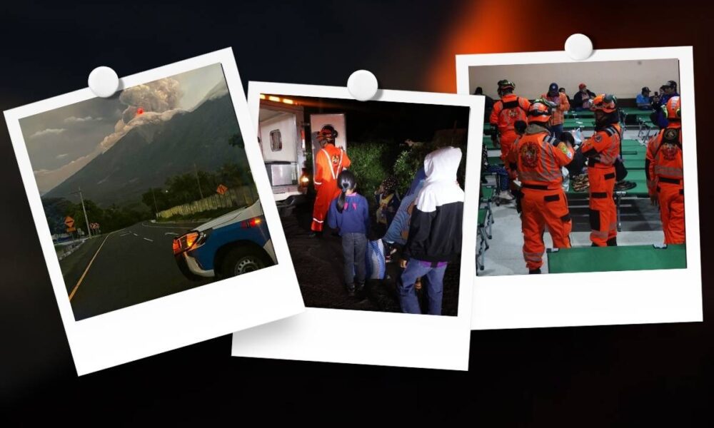 Volcán de Fuego obliga a evacuar comunidades y mantiene en alerta a tres departamentos