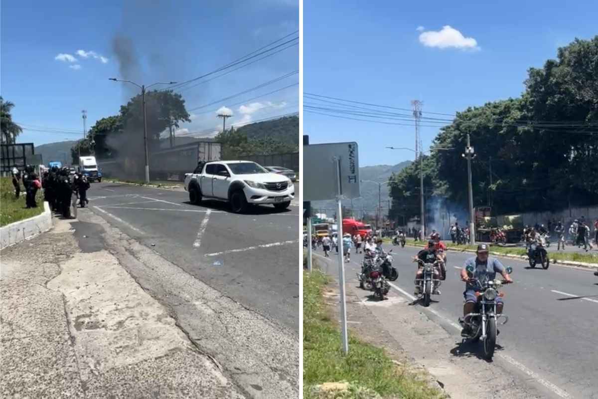 Antimotines liberan el km 37 de la ruta al Pacífico tras bloqueo