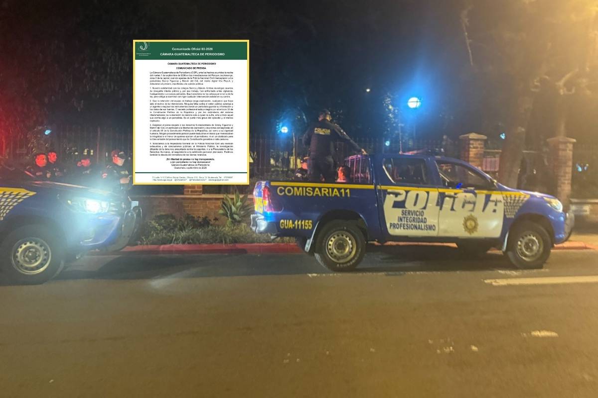Cámara Guatemalteca de Periodismo pide esclarecer intervención a periodistas en zona 2
