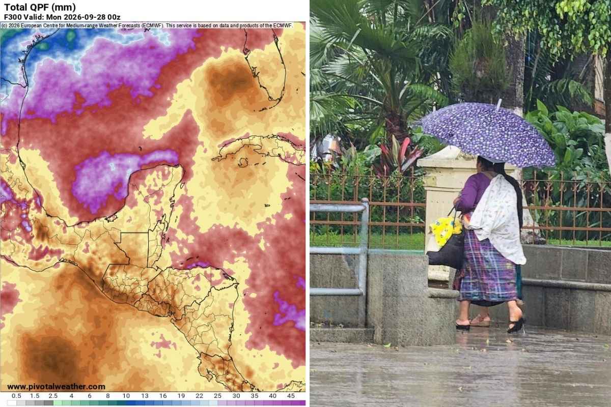 Prevén posible giro monzónico y fuertes tormentas para el cierre de septiembre en Guatemala