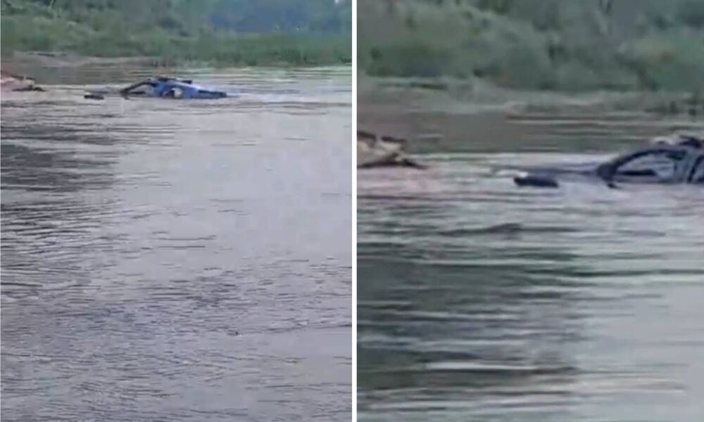 Puente colapsa al paso de patrulla de la PNC en San Marcos