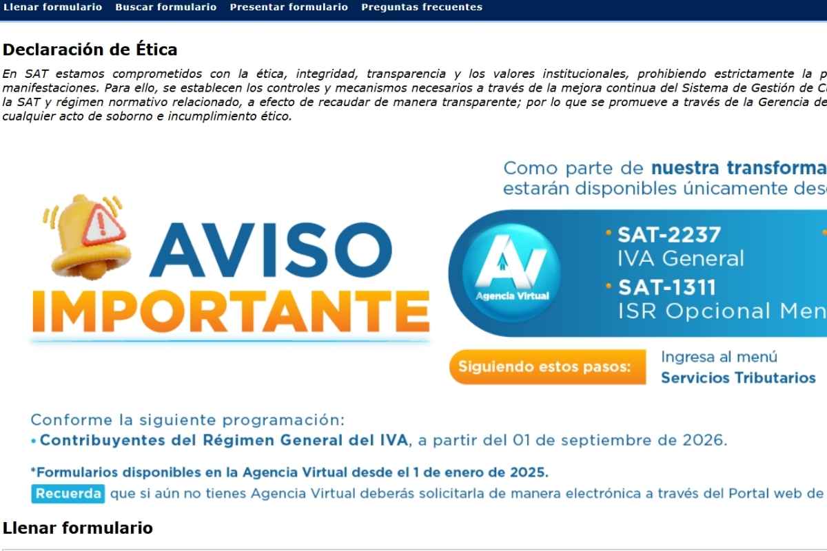 SAT Guatemala cambia cinco declaraciones de impuestos así deberán presentarse desde septiembre