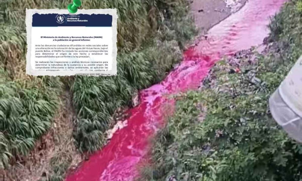 ¿Por qué el río Las Vacas se volvió rojo MARN ya investiga el caso