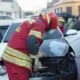Carro se incendia en zona 8 conductora logra salir a tiempo