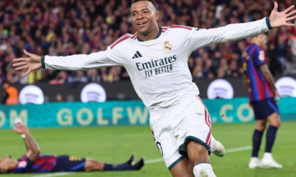 Real Madrid vence al Barcelona con doblete de Mbappé