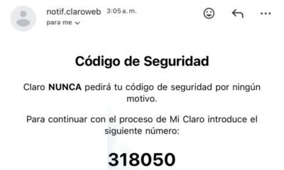 Usuarios de Claro reportan correos con supuestos códigos de seguridad inesperados