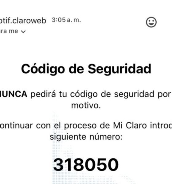 Usuarios de Claro reportan correos con supuestos códigos de seguridad inesperados