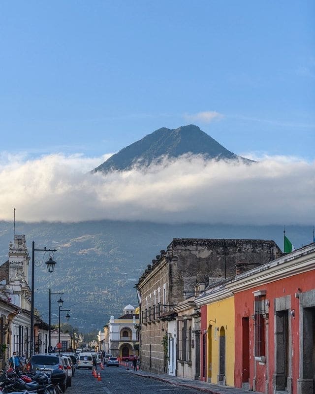 Vista del Volcán de Agua