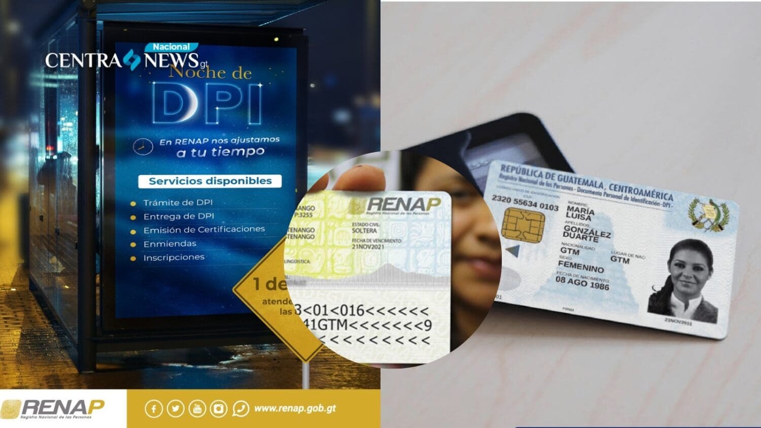 Renap brindará atención a la población durante la Noche de DPI