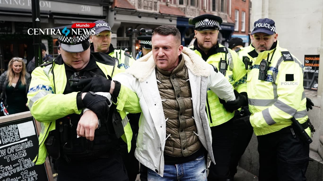 Tommy Robinson, líder de extrema derecha, arrestado en protesta contra el antisemitismo