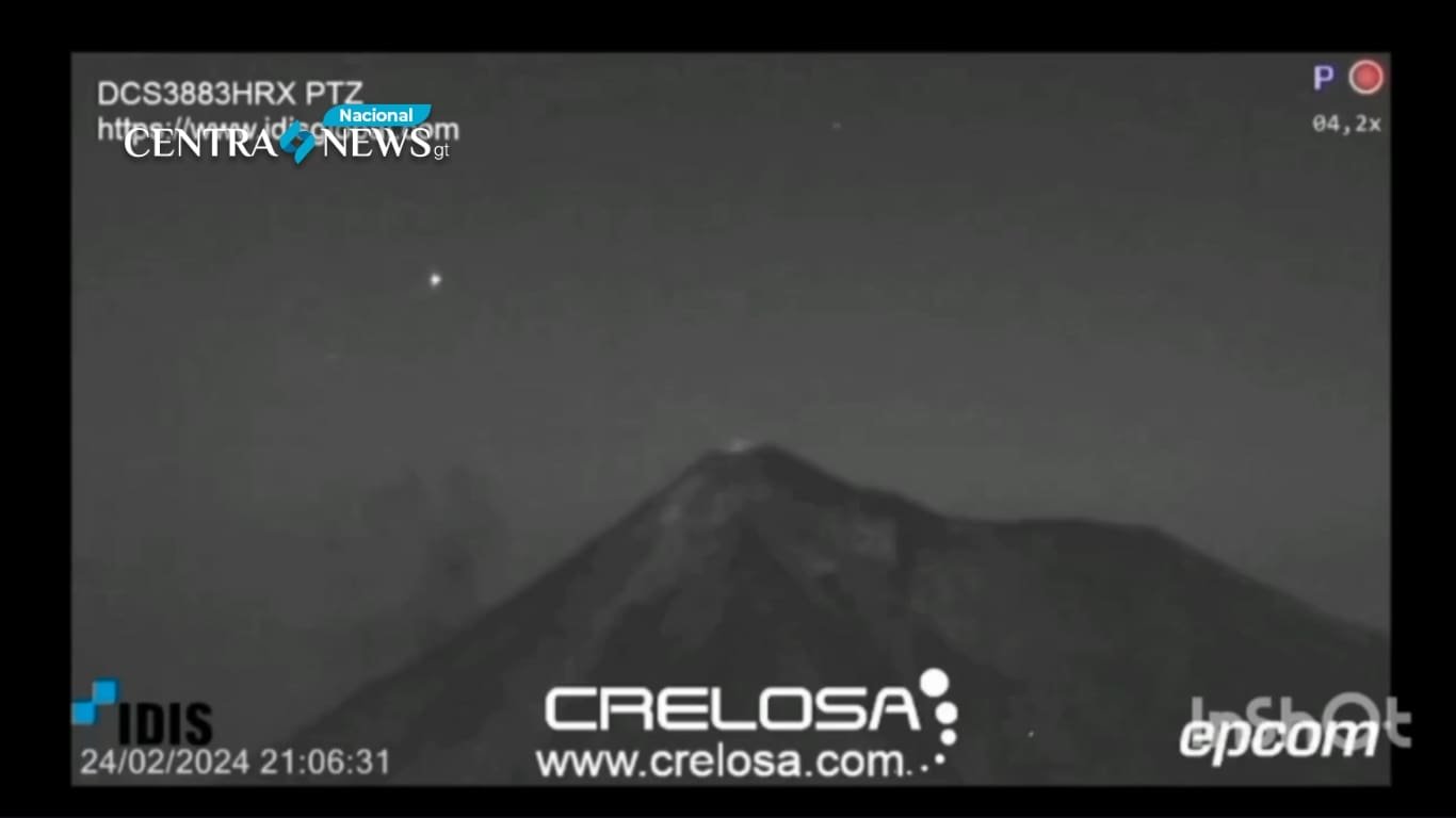 Registro inusual Cámara de monitoreo en el volcán de Fuego