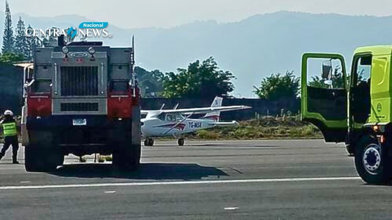 Problemas durante despegue de avioneta en Aeropuerto La Aurora