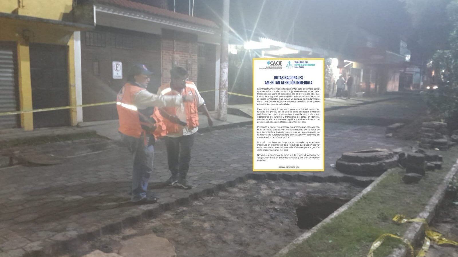 CACIF instan al gobierno a tomar medidas urgentes para mejorar red vial