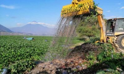 Lago de Amatitlán Más de 7,400 m³ de desechos removidos en enero de 2025