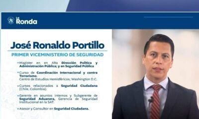 José Ronaldo Portillo es juramentado como nuevo viceministro de Seguridad en el Mingob